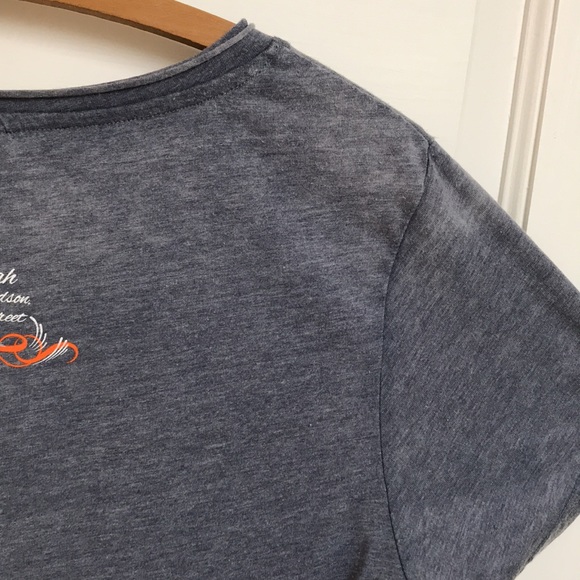 NWT Harley-Davidson Sz Large tee distressed grey crystals orange Savannah GA - Picture 11 of 11